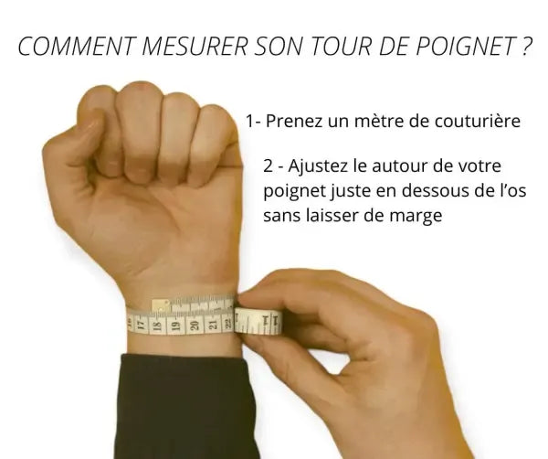 Mesurer son tour de poignet pour un bracelet homme