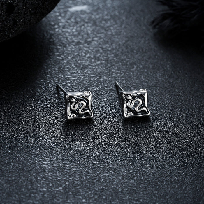 Puces d'Oreille Homme Serpent Clou (Paire)