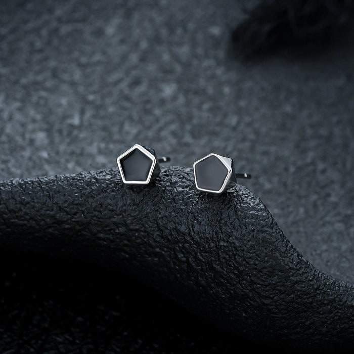 Puces d'Oreille Homme Email Clou (Paire)