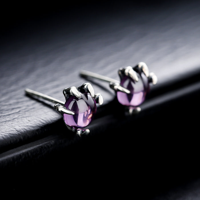Puces d'Oreille Homme Cristal Dragon (Paire)