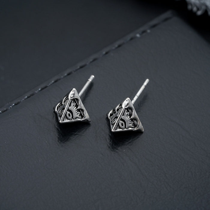 Puces d'Oreille Homme Triangle Clou (Paire)