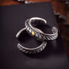 Bague Ajustable Écailles de Dragon en Argent (925) Taille Ajustable
