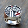 Bague Chevalier Templier Acier Inoxydable - 8