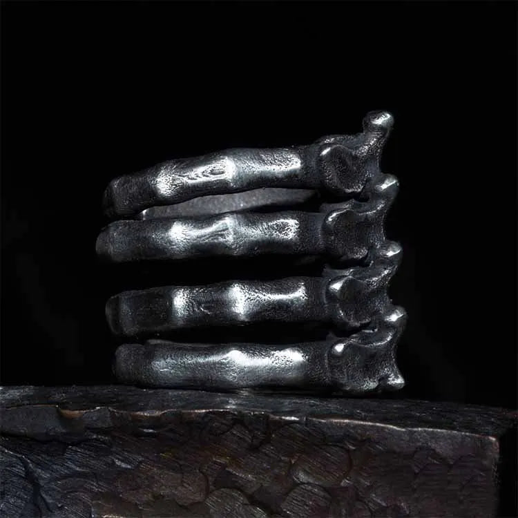 Bague Acier Colonne Vertebrale