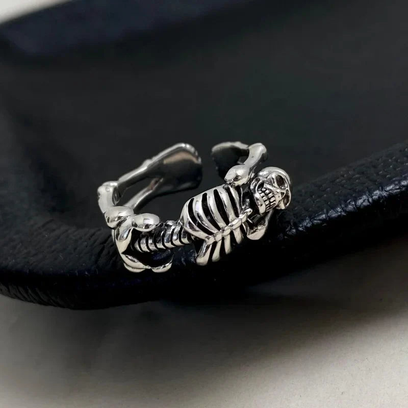 Bague Argent 925 Squelette - 1 PC / resizable