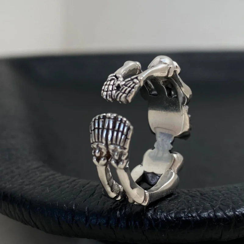 Bague Argent 925 Squelette - 1 PC / resizable