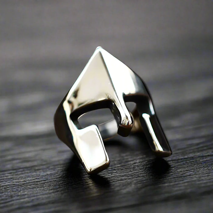 Bague Romaine Homme CASQUE SPARTIATE POLI