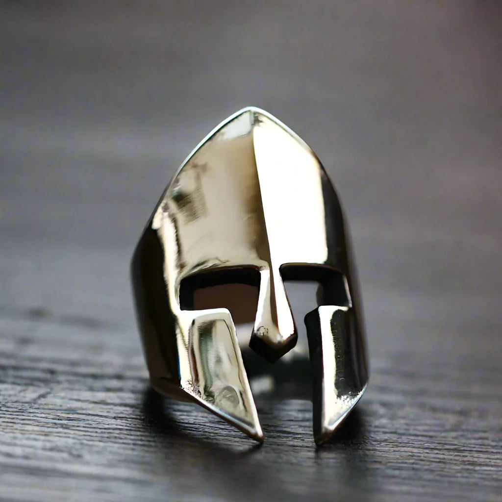 Stainless Steel Men Ring Ancient Warrior Spartan - BR8-450 / 9