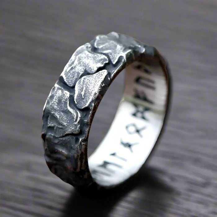 Bague Vintage Homme TEXTURE RUGUEUSE ANTIQUE