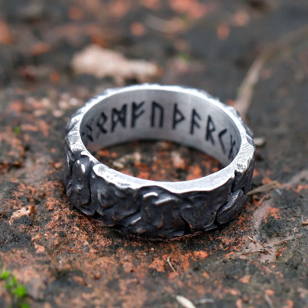 Stainless Steel Odin Norse Viking Amulet Rune MEN Ring