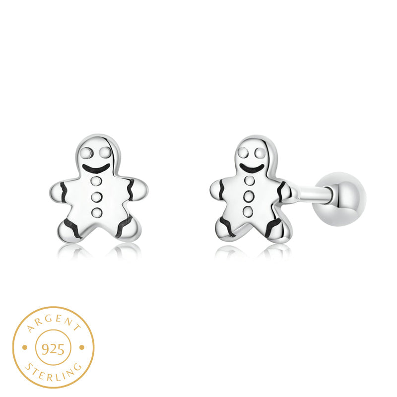 Boucle d'oreille bonhomme pain d'épice