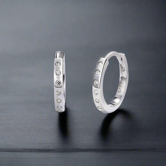 Boucle d'Oreille Homme ANNEAU DIAMANT (Paire)