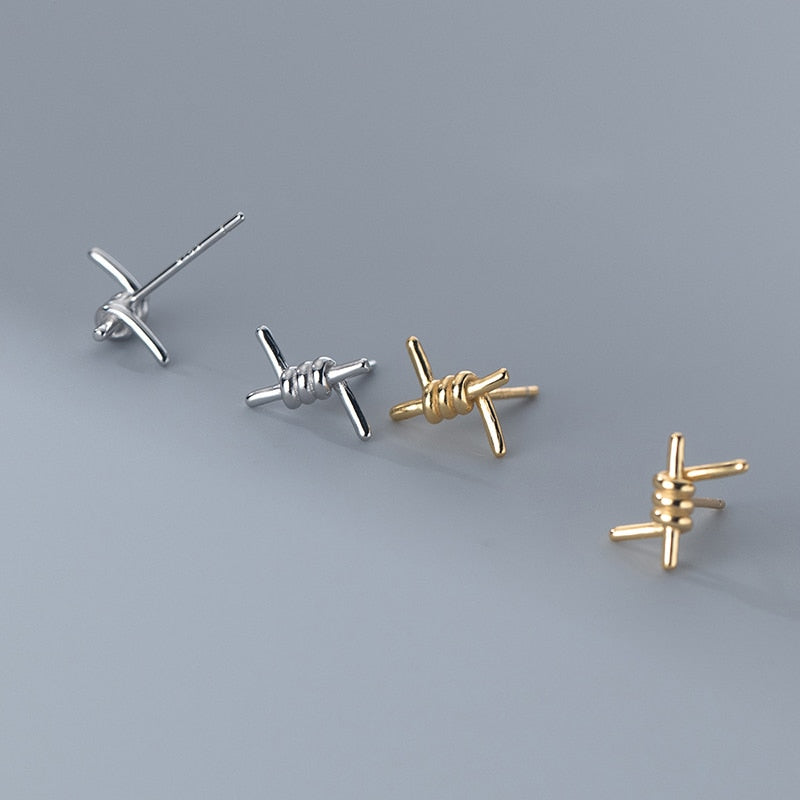 Boucle d’Oreille Homme BARBELÉ (Paire)