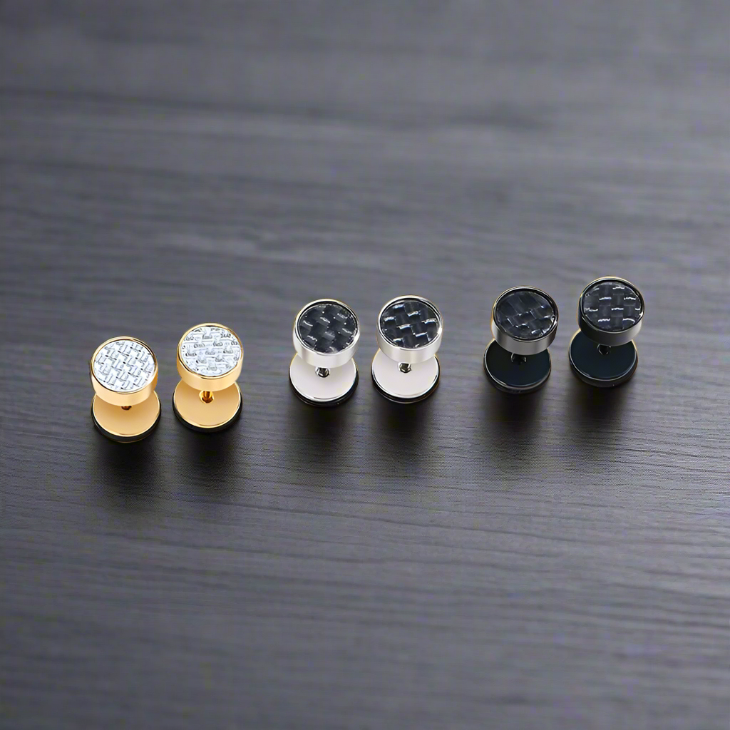 Boucle d’Oreille Homme CARBONE (Paire)