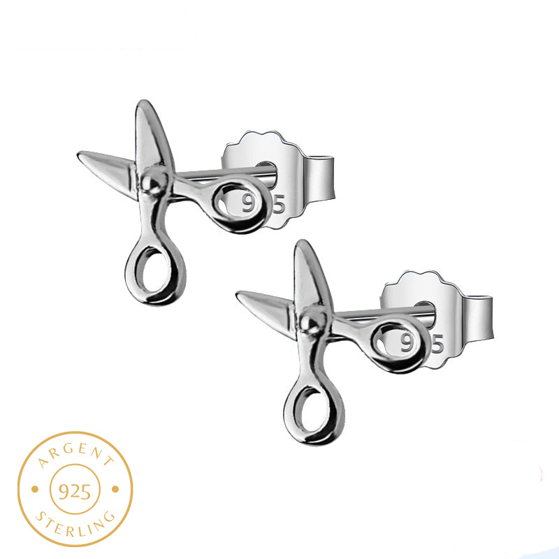 Boucle d'Oreille Homme Ciseaux