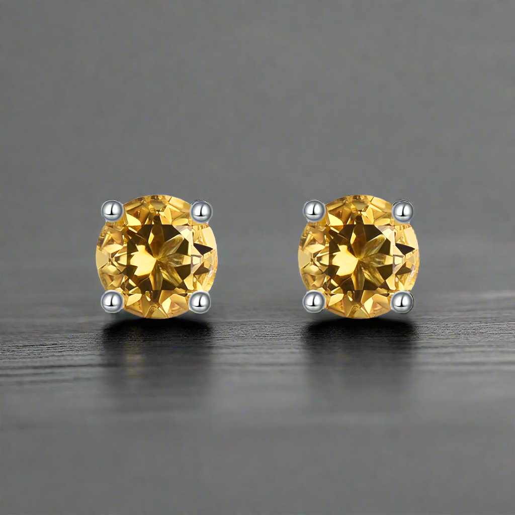 Boucle d’Oreille Homme CITRINE (Paire)