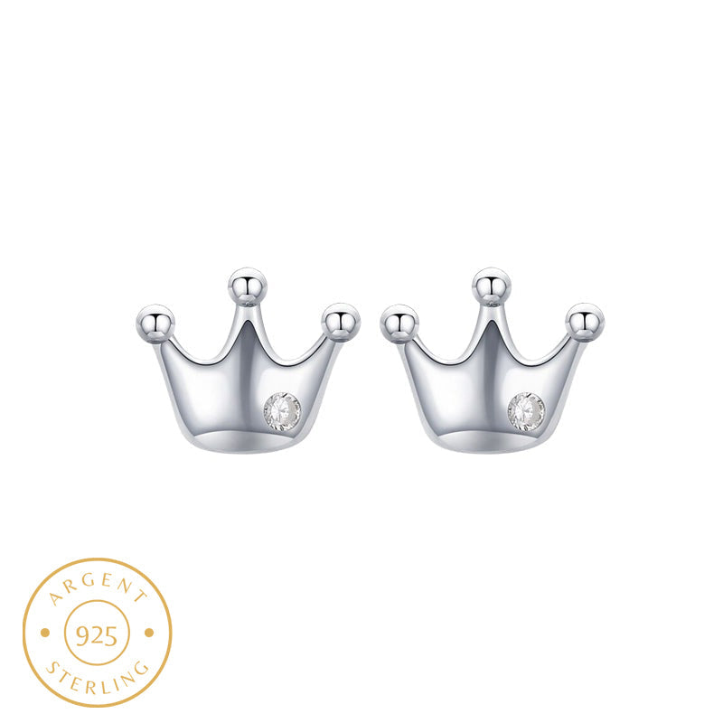 Boucle d'oreille homme couronne