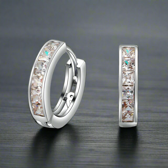 Boucle d'Oreille Homme CRÉOLE DIAMANT (Paire)