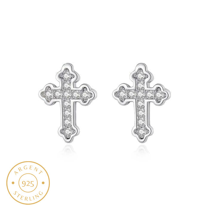 Boucle d'Oreille Homme Croix