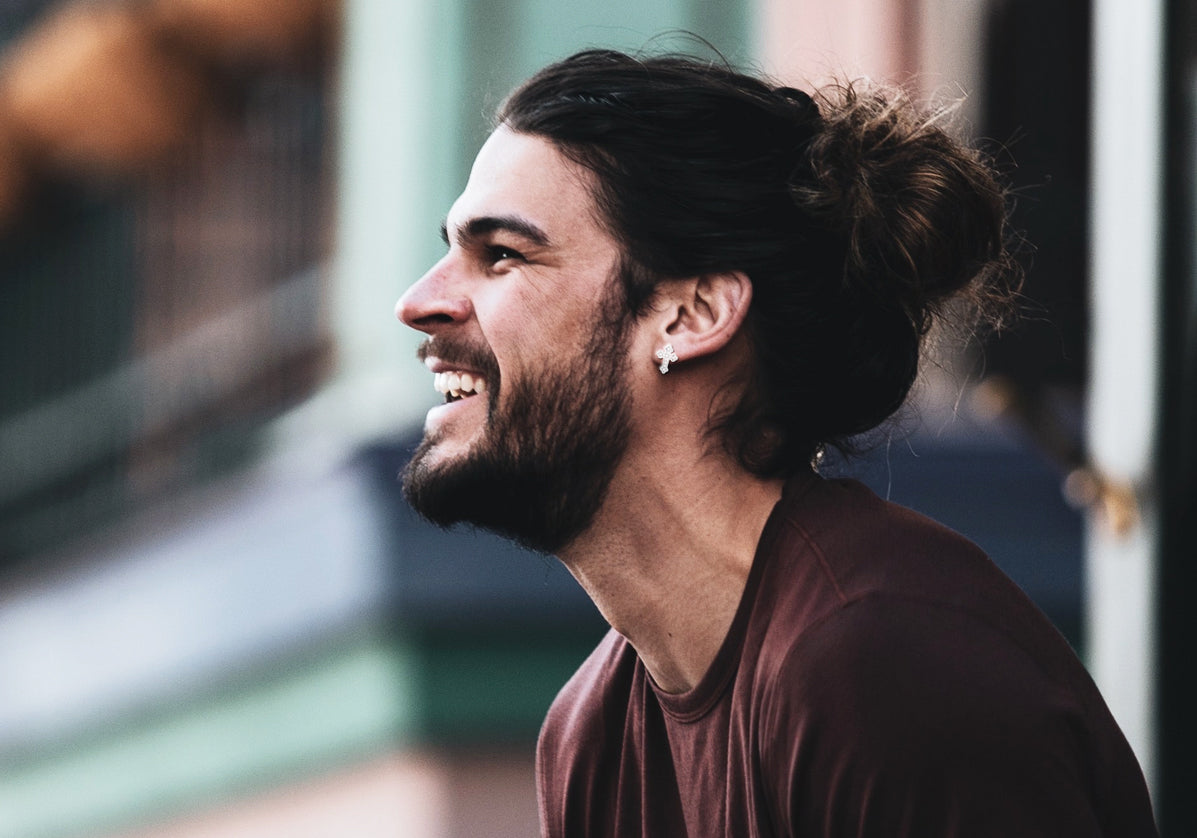 Boucle d’Oreille Homme CROIX (Paire)