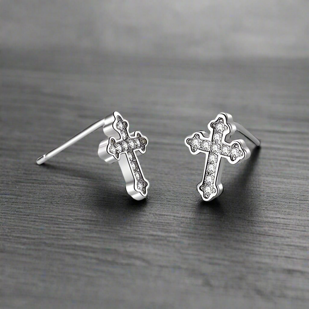 Boucle d’Oreille Homme CROIX (Paire)