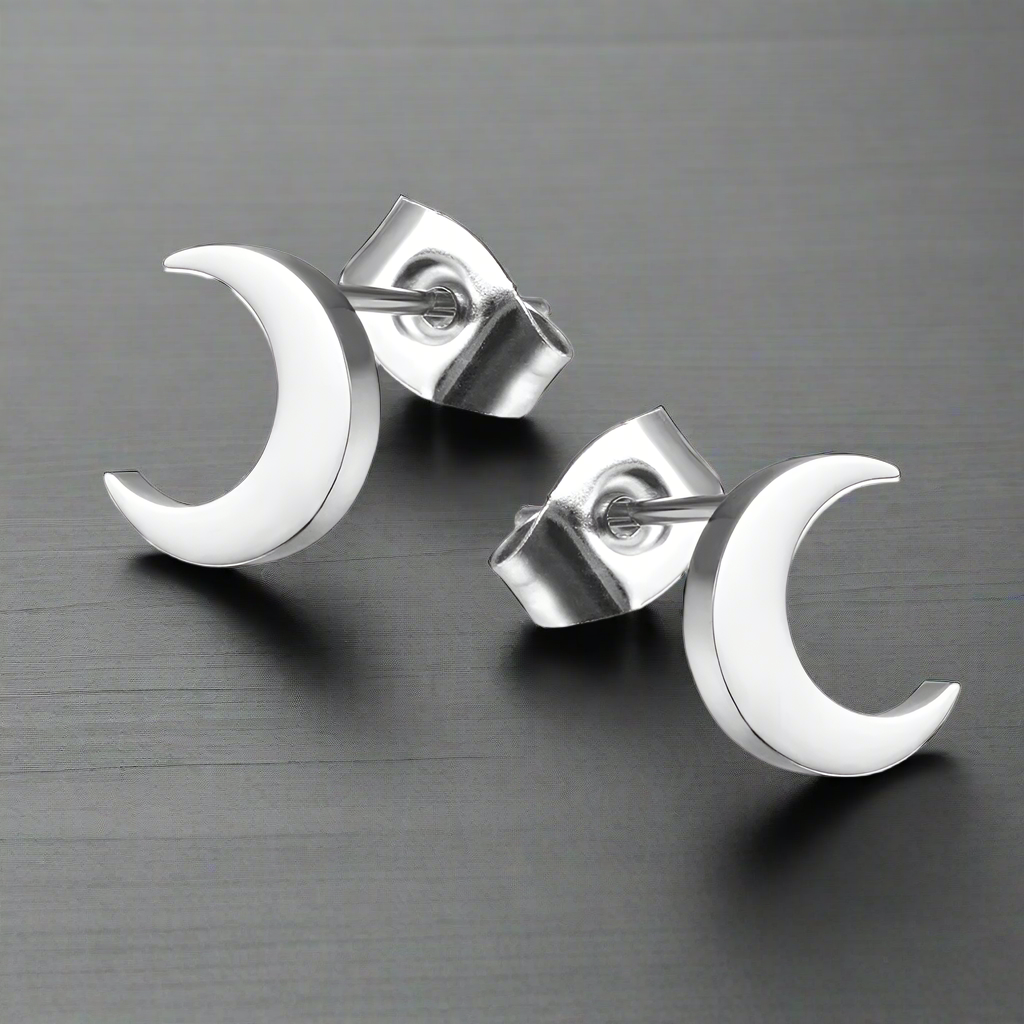 Boucle d’Oreille Homme DEMI LUNE (Paire)