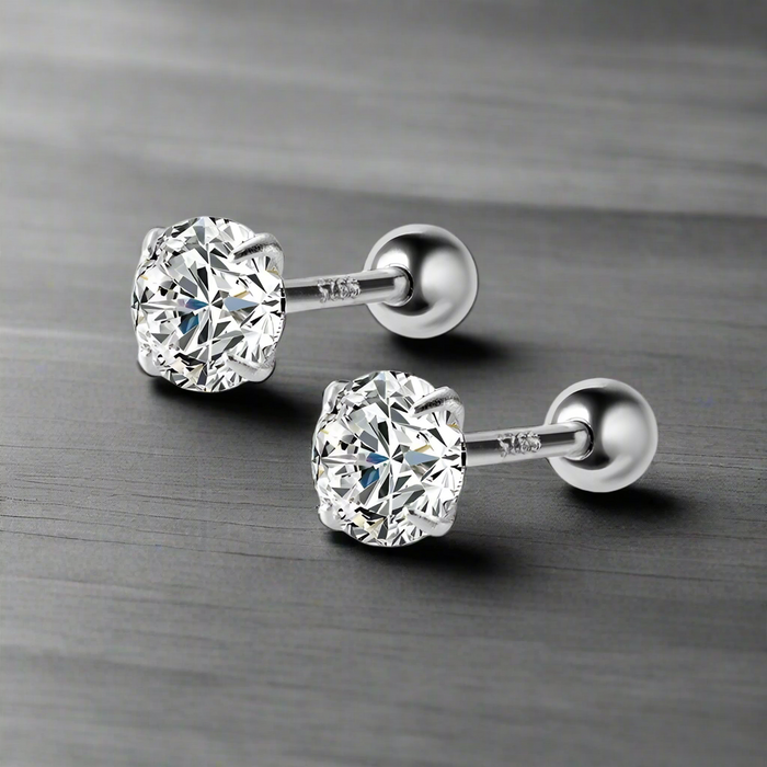Boucle d'Oreille Homme DIAMANT Acier Inoxydable (Paire)
