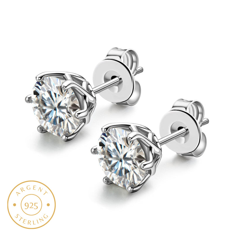 Boucle d'oreille homme diamant brillant