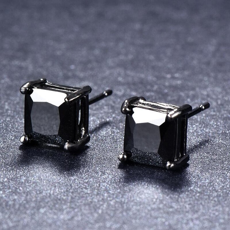 Diamant carré noir pour homme