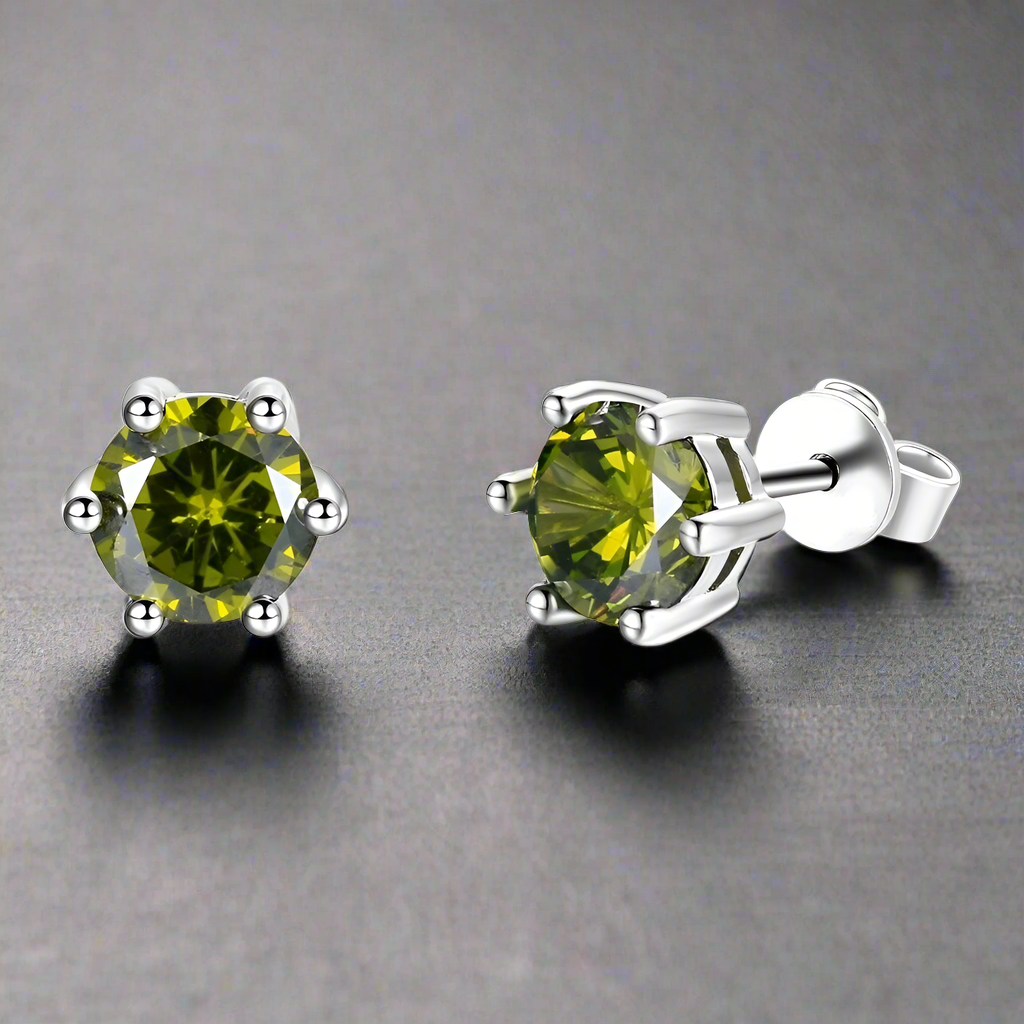 Boucle d’Oreille Homme DIAMANT KAKI (Paire)