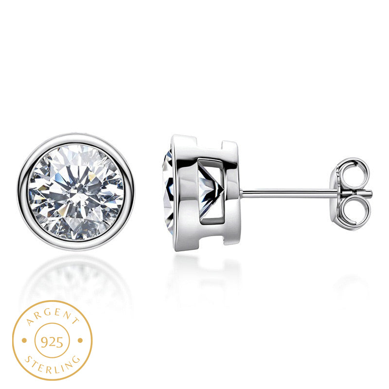 Boucle d'oreille homme diamant moissanite