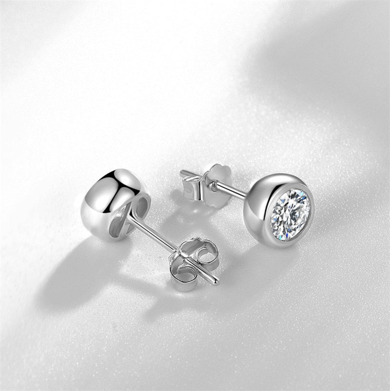 Boucles Oreilles Homme Diamants Ronds