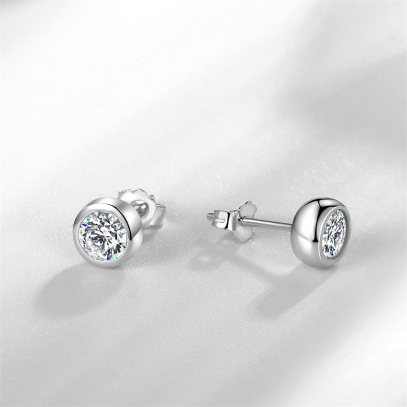 Boucles Oreille Diamant Argent Homme