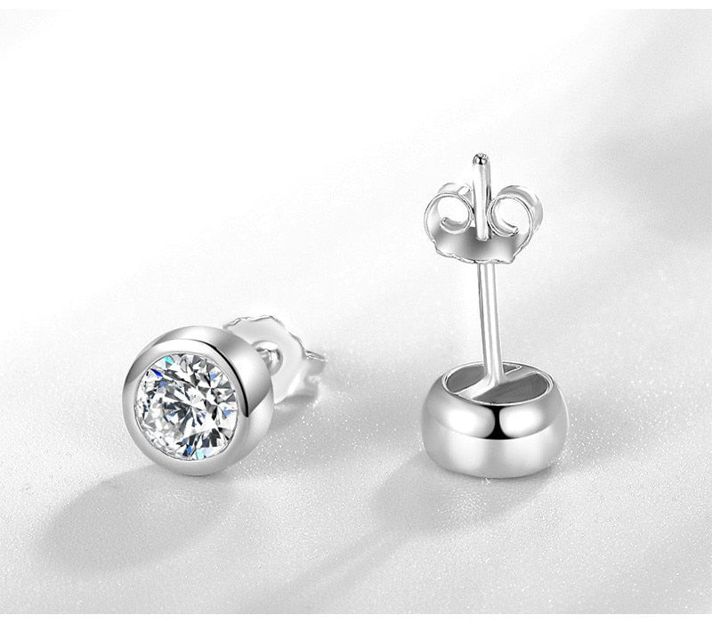 Boucle d’Oreille Homme DIAMANT ROND (Paire)