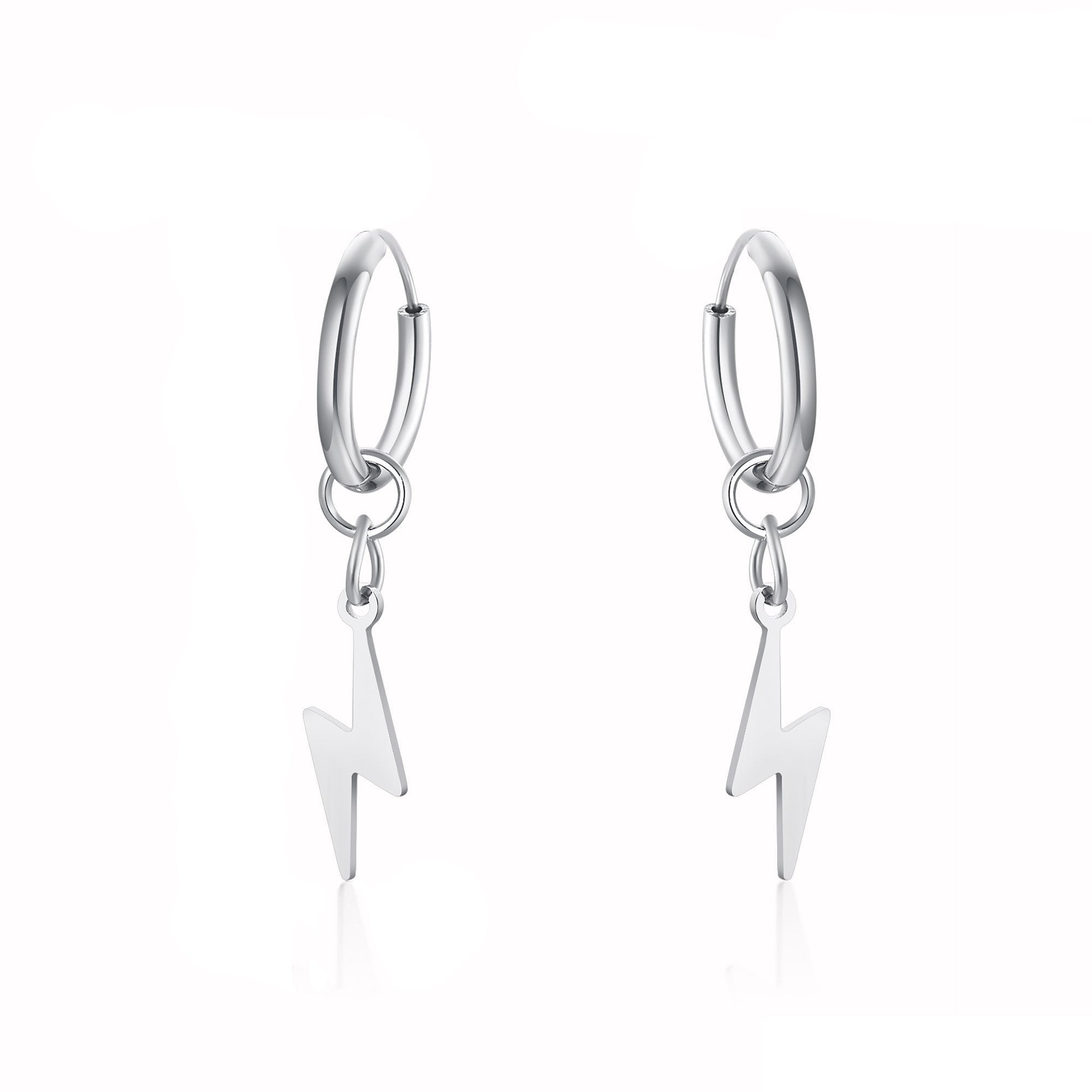 Boucle d'oreille homme éclair