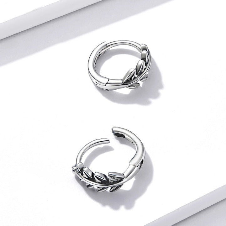 Boucle d’Oreille Homme FEUILLE LAURIER (Paire)