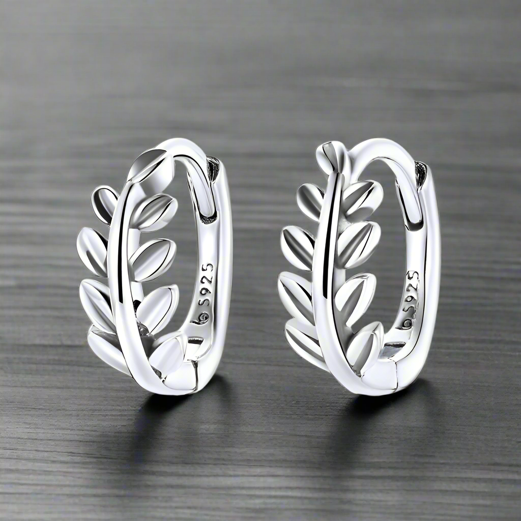 Boucle d’Oreille Homme FEUILLE LAURIER (Paire)