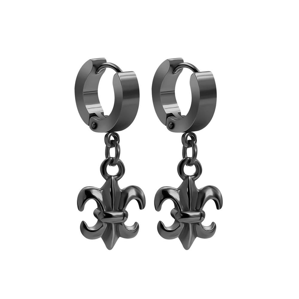 boucle pendante homme fleur de lys