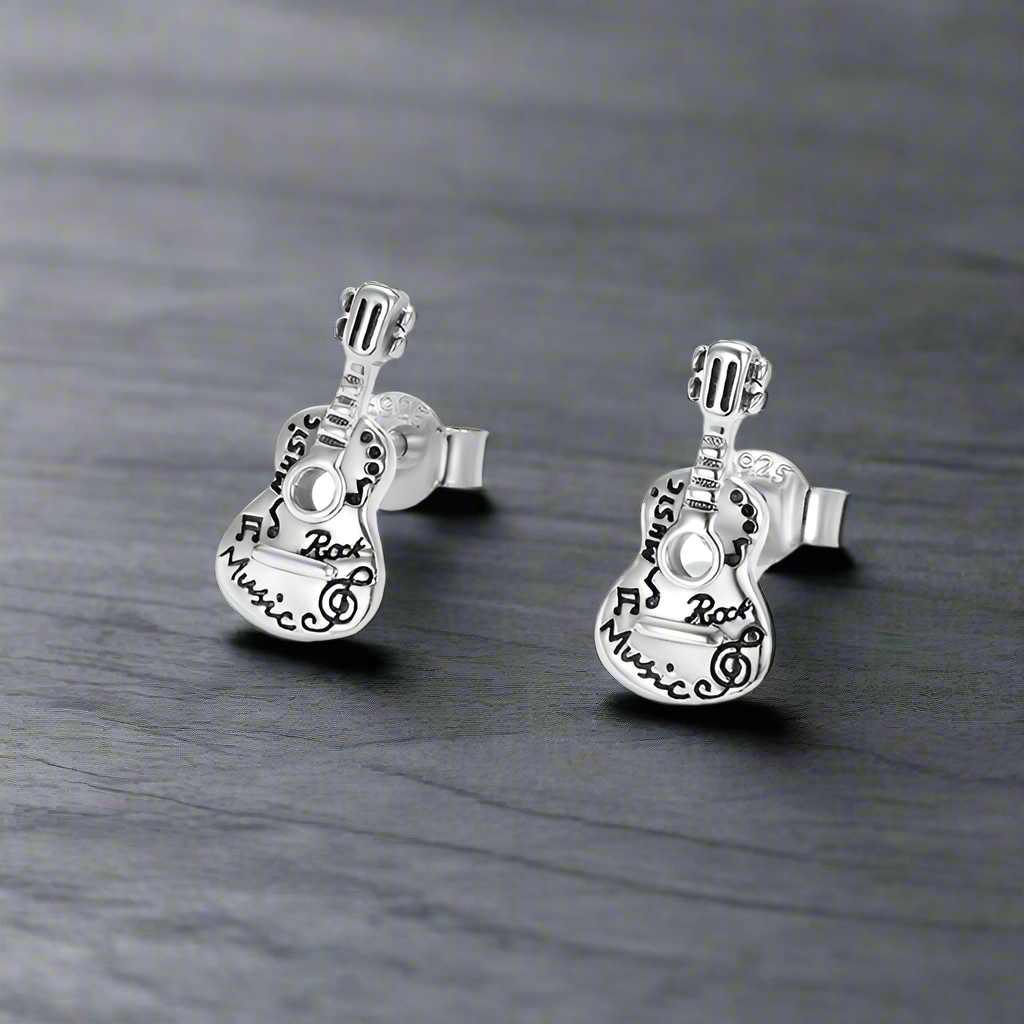 Boucle d’Oreille Homme GUITARE (Paire)