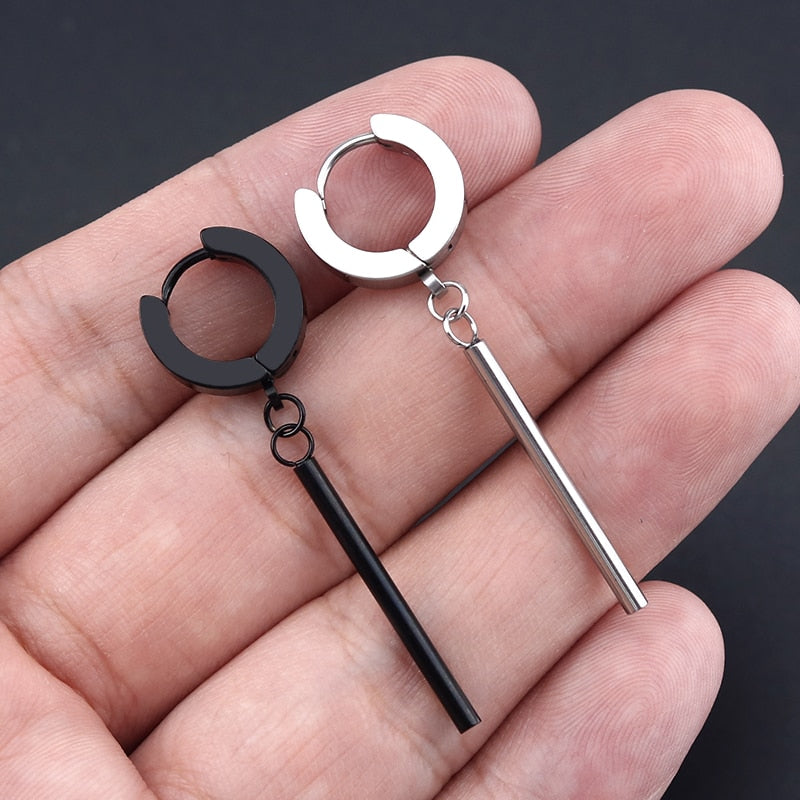 Boucle d’Oreille Homme LONGUE (Paire)