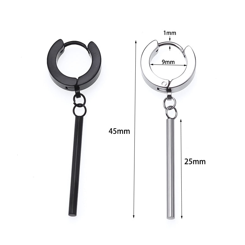 Boucle d’Oreille Homme LONGUE (Paire)