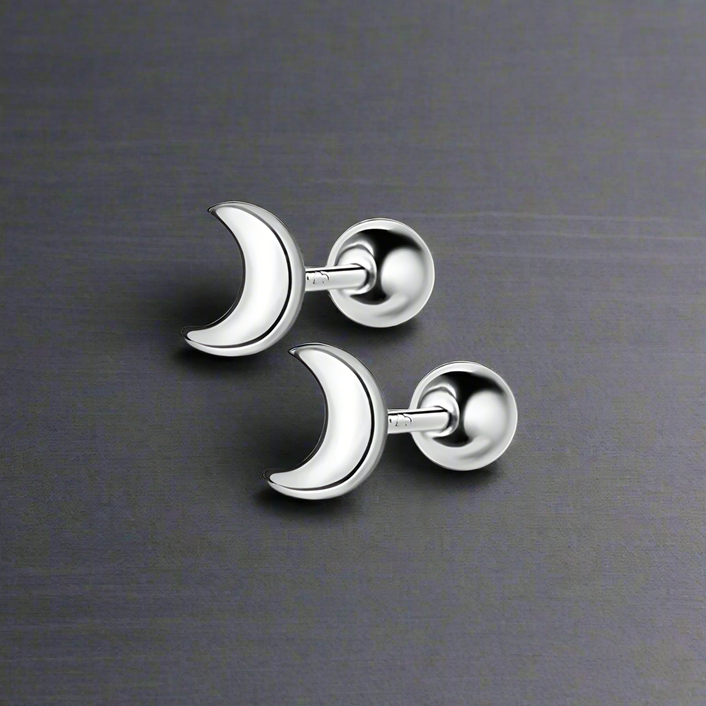 Boucle d’Oreille Homme LUNE (Paire)