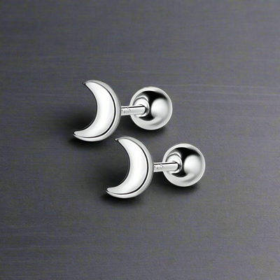 Boucle d'Oreille Homme LUNE (Paire)