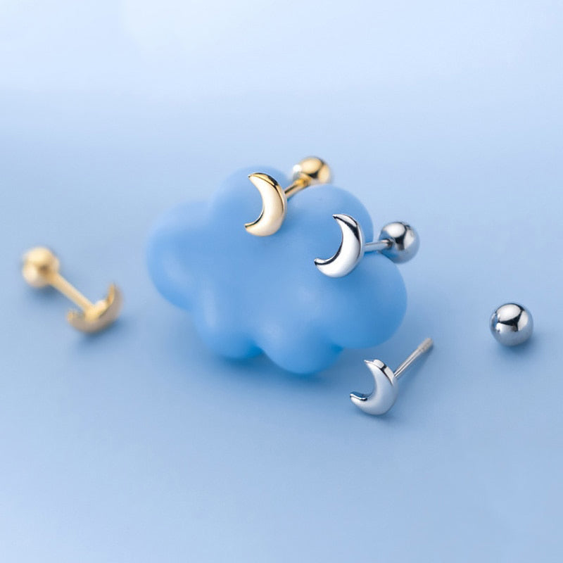 Boucle d’Oreille Homme LUNE (Paire)