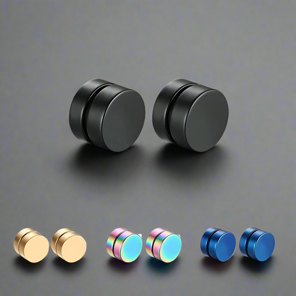 Boucle d’Oreille Homme MAGNÉTIQUE (Paire)