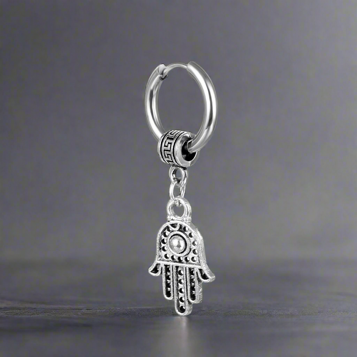 Boucle d'oreille Homme MAIN DE FATMA