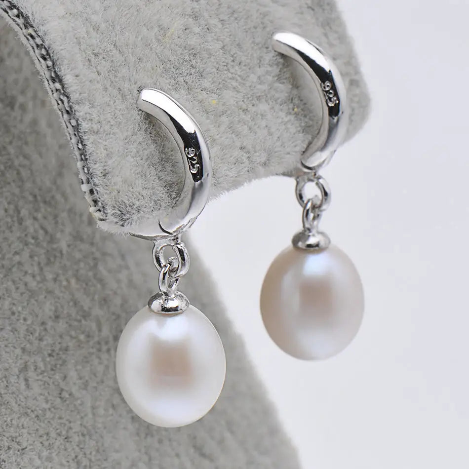 Boucle d’Oreille Homme PERLE PENDANTE (Paire)