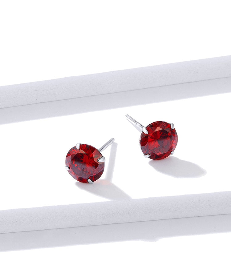 boucle d'oreille rubis homme