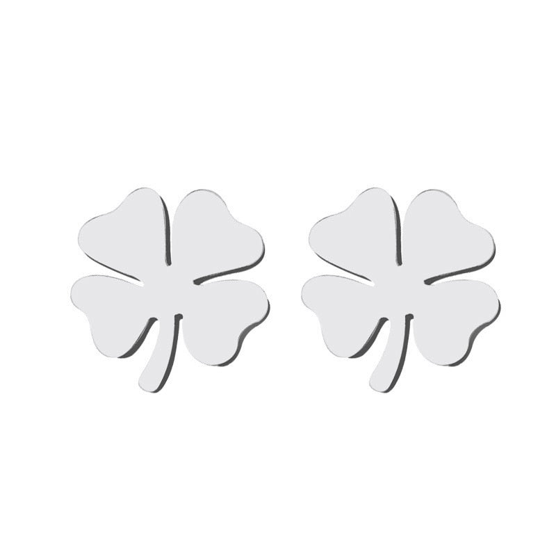 Boucle d'oreille homme trefle