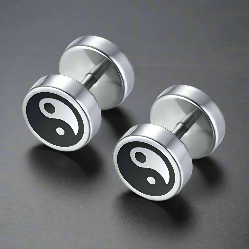 Boucle d’Oreille Homme YIN YANG (Paire)